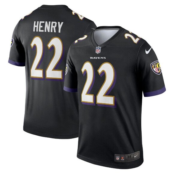 Nike Men's Derrick Henry Black Baltimore Ravens Alternate Game Jersey, X- Large - Picture 1 of 11